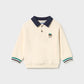 Sweatshirt com gola tipo polo para bebé menino Mayoral em Tofu - frente