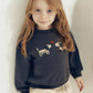 Sweatshirt com aplicação de cão para menina Mayoral em Carvão