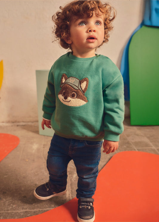 Sweatshirt com raposa para bebé menino Mayoral em Acácia