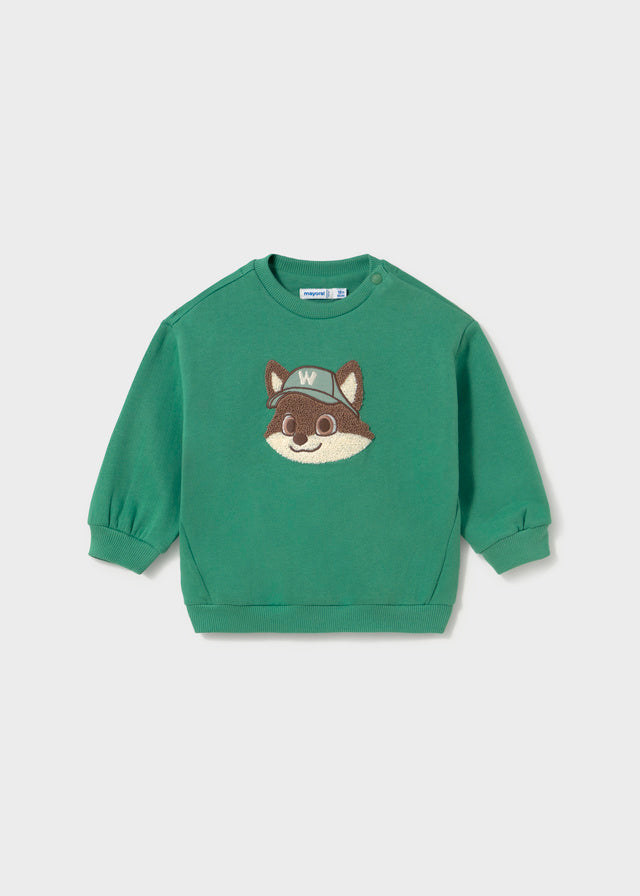 Sweatshirt com raposa para bebé menino Mayoral em Acácia - frente