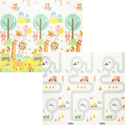 Tapete infantil para bebé XXL Animais - 200x180cm (1,5cm espessura)