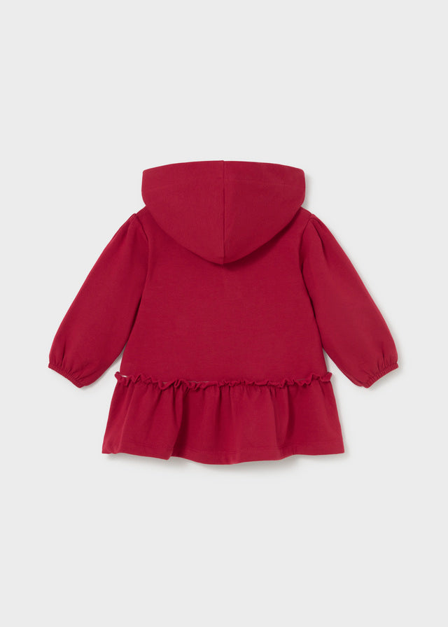 Vestido com capuz para bebé menina Mayoral em Rooibos - costas