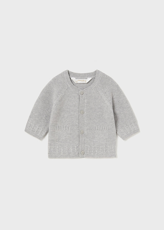 New born gray knitted coat - Mayoral