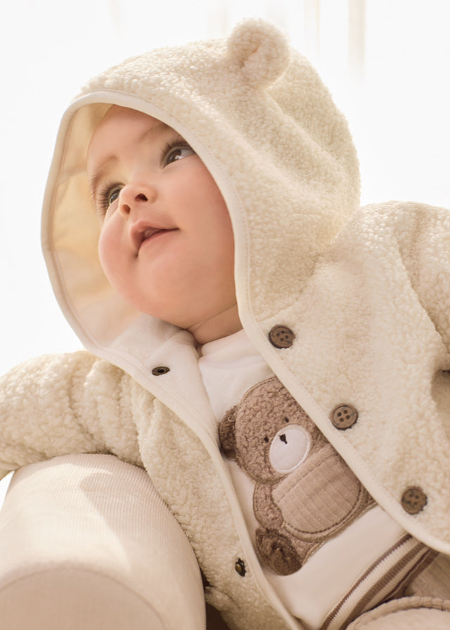 Long fur coat for babies - Mayoral