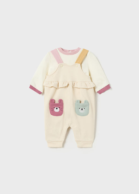 Sweater set combined with newborn overalls - Mayoral