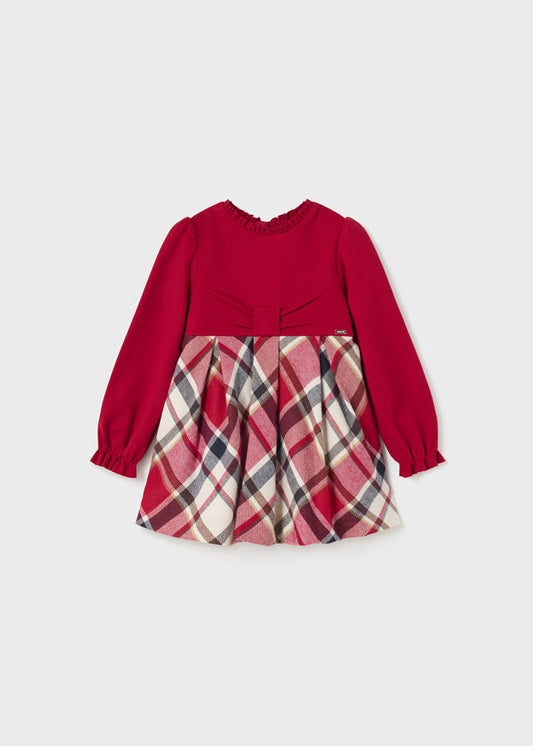 Vestido estampado vermelho bebé - Mayoral