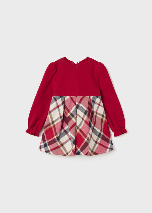 Vestido estampado vermelho bebé - Mayoral